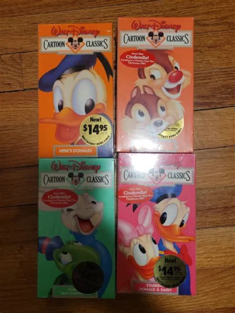 VHS WALT DISNEY dessin animé classique volume 2 7 8 9 neuf scellées