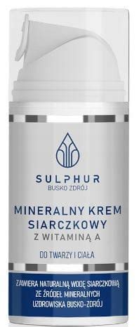 Mineralny Krem Siarczkowy Z Wit A Sulphur 100ml Dla KAZDEGO Twarz I