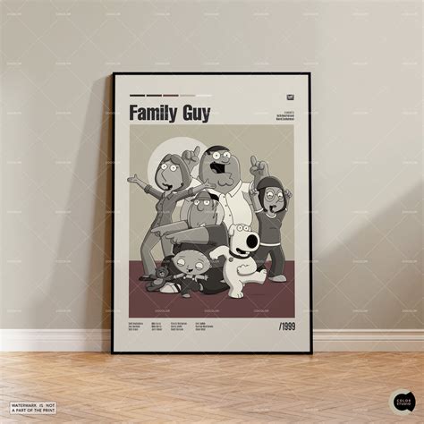 Family Guy, TV Series Poster, Vintage Movie Poster, Retro Modern Poster ...