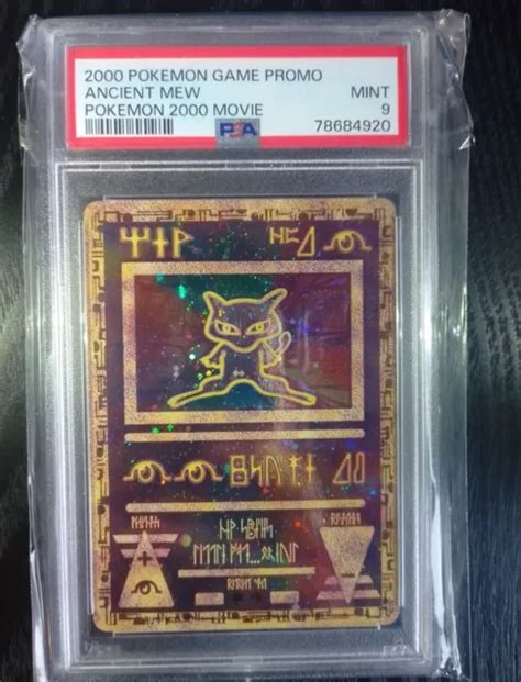 Pok Mon Ancient Mew Psa Mint Holo Swirl Promo Film Vintage Graded