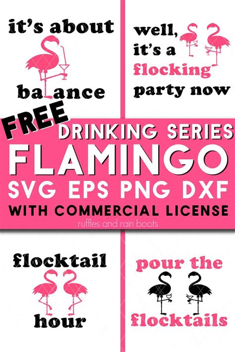 Free Flamingo Svg Files For Cricut And Silhouette Ruffles And Rain Boots