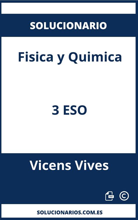 Solucionario De Fisica Y Quimica Eso Vicens Vives