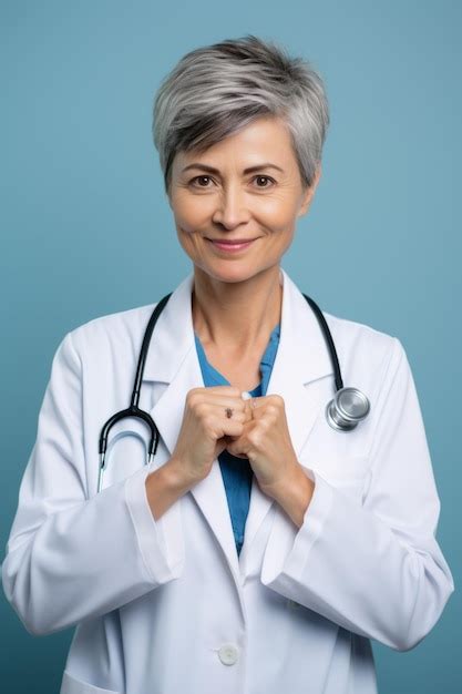 Premium Photo Female Doctor In A White Coat Portrait Generative Ai