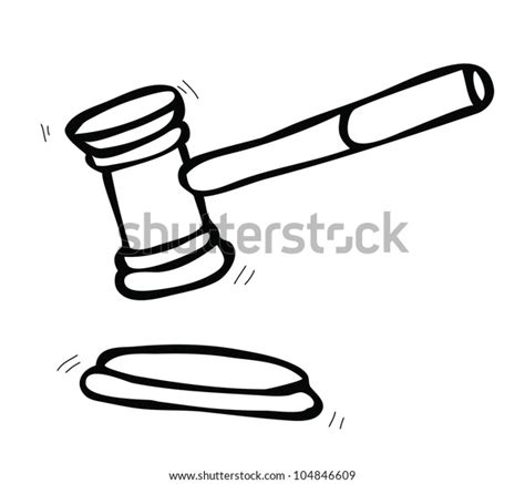 Hammer Judge Stock Vector (Royalty Free) 104846609 | Shutterstock