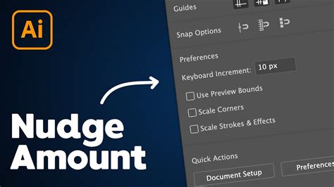 How To Change Keyboard Nudge Increment In Illustrator YouTube