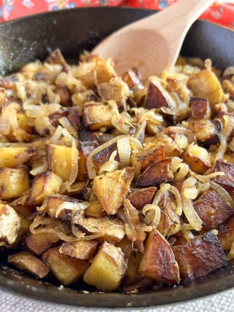 Crispy Skillet Fried Potatoes And Onions Big Delicious Life