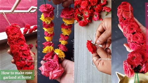 4 Different Rose Flower Garlandsrose Flower Garland For Weddingpooja