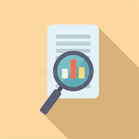 Data Analysis Icon With Magnifying Glass Stock Vector Illustration Of