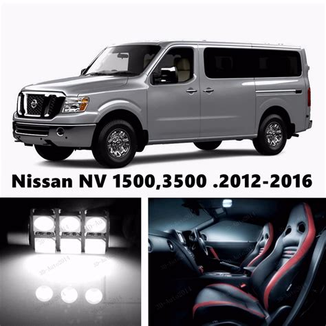 19pcs LED Xenon White Light Interior Package Kit For Nissan NV 1500