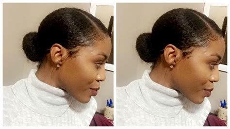 Sleek Low Bun On Natural Hair YouTube