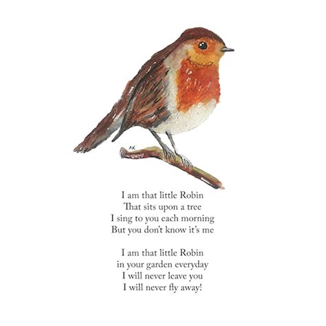 Robin (6″x8″) Print [LONG POEM] – AK Designs