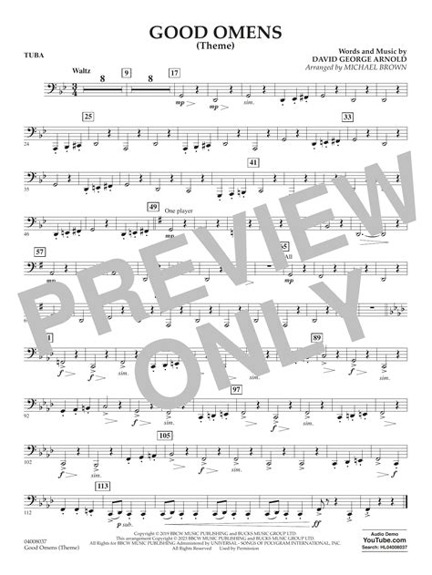 Good Omens Theme Arr Michael Brown Tuba By David George Arnold