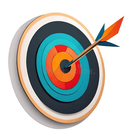 Illustration Of An Arrow And A Target Archery Targets With Different