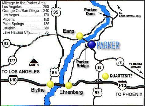 Parker, Arizona - Area Map