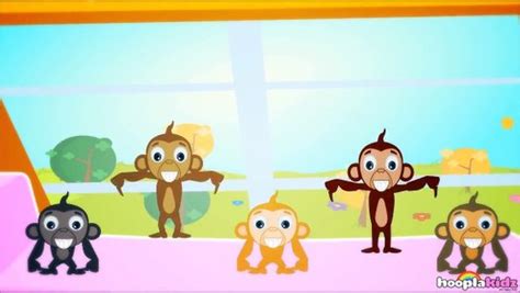 Five Little Monkeys Nursery Rhymes Popular Rhymes By Hooplakidz