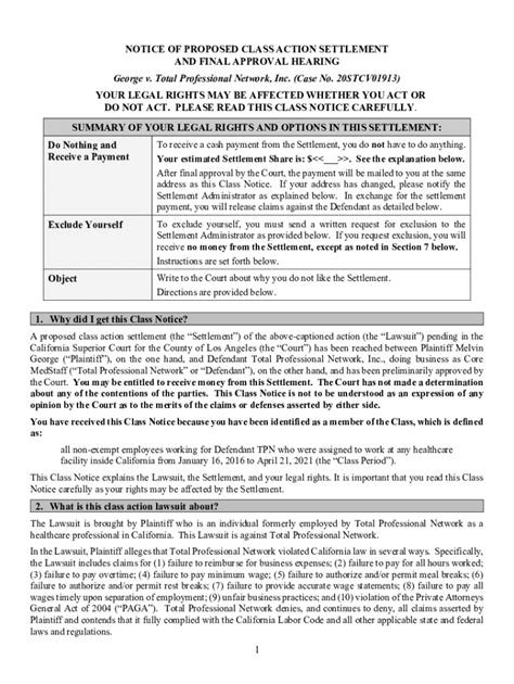 Fillable Online Revised Class Action Settlement Agreement Fax Email