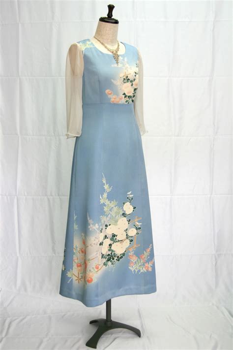 Kimono Dress, Japanese Dress, Formal Dress Using Kimonohoumongi for ...
