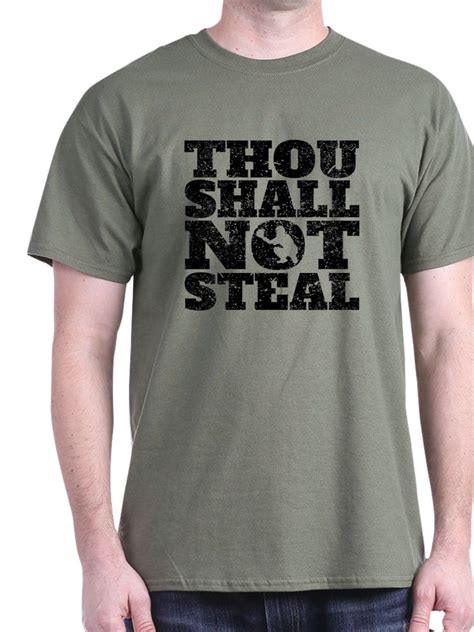 CafePress Thou Shall Not Steal Baseball Catcher T Shirt 100 Cotton