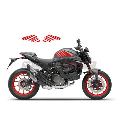 Kit autocollants rayés pour réservoir Ducati Monster 937