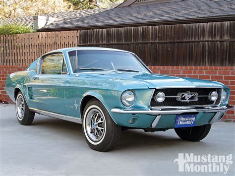 Sky Blue Ford Mustang