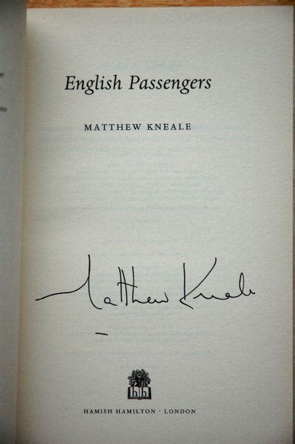 English Passengers By Kneale Matthew Signed First Edition Fine