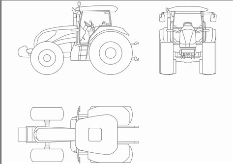 Tractor Landini 7 215 2d In Autocad Cad 116 Mb Bibliocad