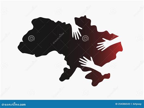 Infographics Ukraine Map Flat Design Colors Individual Regions Blue Background Blank Cartoon