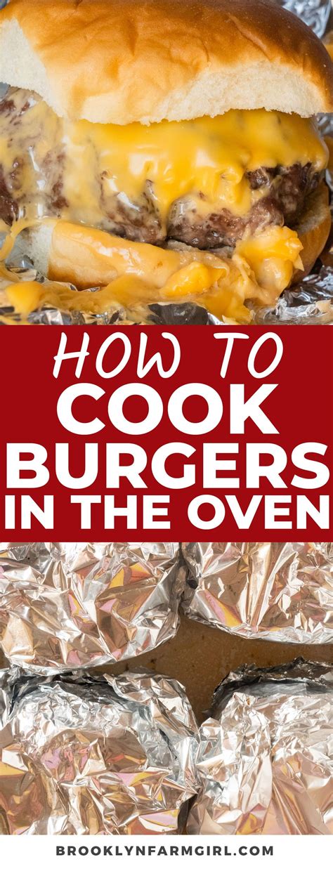 How To Cook Burgers In The Oven