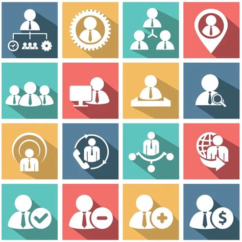 Human Resources Icons Set Stock Vector By ©royalty 126054392