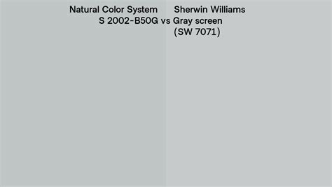 Natural Color System S 2002 B50g Vs Sherwin Williams Gray Screen Sw