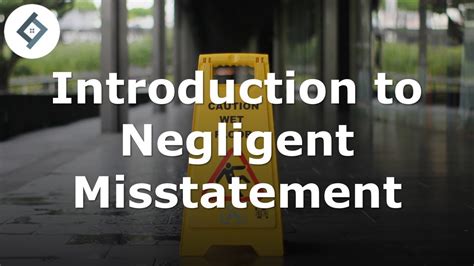 Introduction To Negligent Misstatement Law Of Tort Youtube