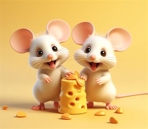 Premium Ai Image There Are Two Mice That Are Standing Next To A Piece