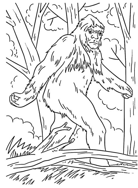 30 Bigfoot Coloring Pages