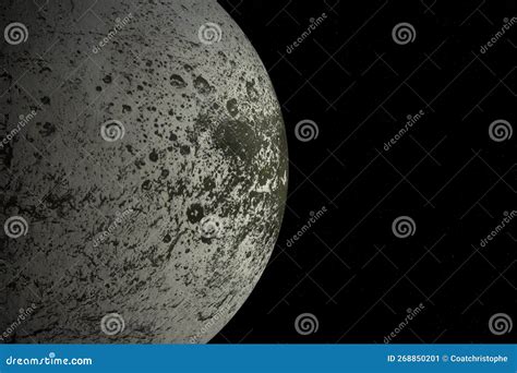 Iapetus The Moon Of Saturn Solar System Stock Photo Cartoondealer