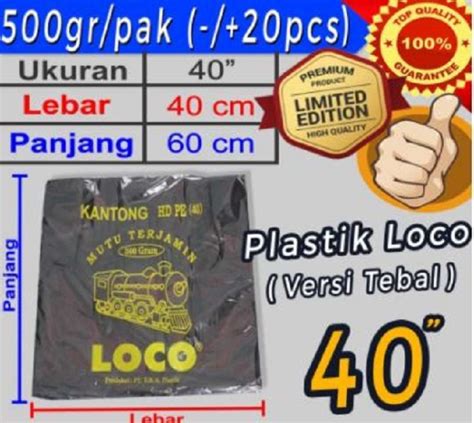 Promo Kantong Kresek Loco Hitam Tebal Ukuran Termurah Diskon