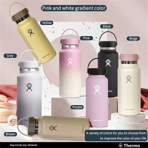 Hydro Water Bottle Flask Tumbler Wide Mouth Cap Lid Vacuum Insulated Tumbler Hot And Cold