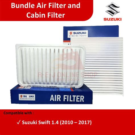 BUNDLE Air Filter And Cabin Filter For Suzuki Swift 1 4 2010 2017