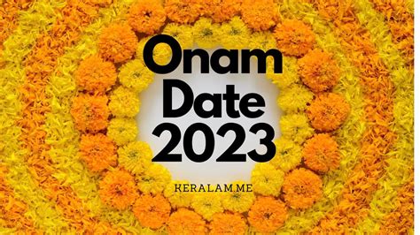 When Is Onam Date Thiruvonam Date Youtube