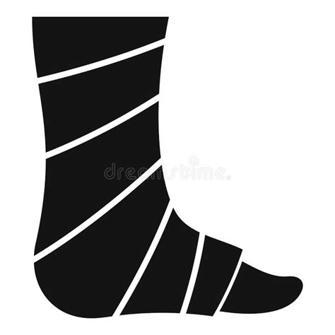 Bandage Foot Gypsum Leg Icon Simple Line Outline Vector Orthopedics