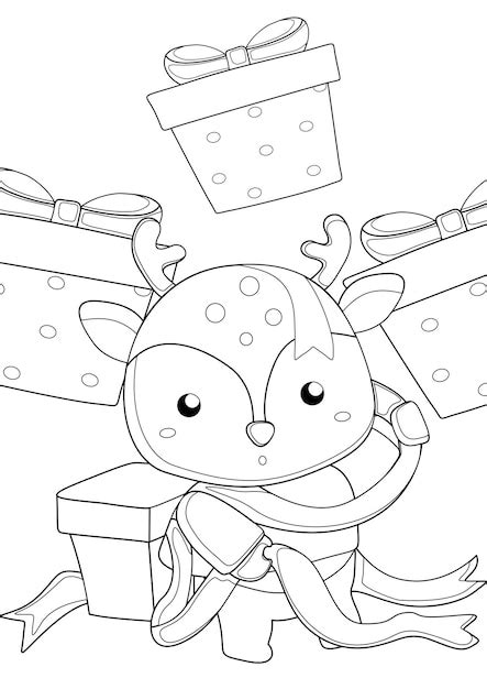 Desenhos Para Colorir De Cervos De Animais De Natal A Para Crian As E