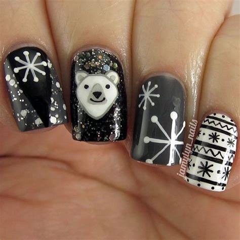 45 Pretty Winter Nails Art And Colors 2017