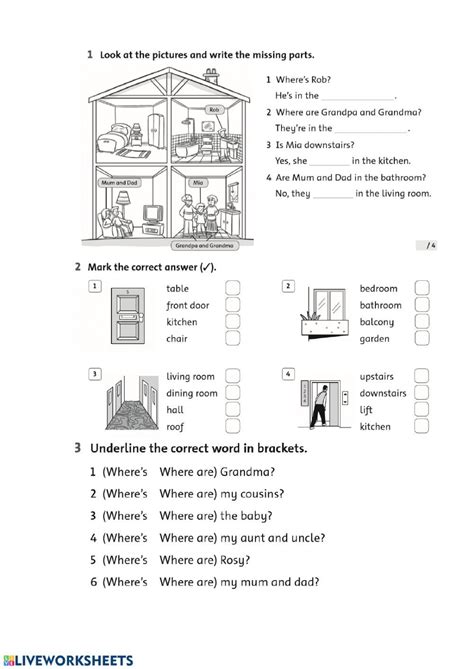 Living Room Upstairs Regular Verbs Nd Grade Worksheets Prepositions