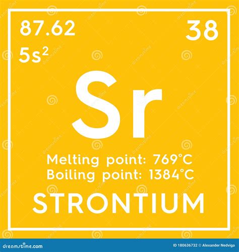 Strontium Alkaline Earth Metals Chemical Element Of Mendeleev S Periodic Table 3d