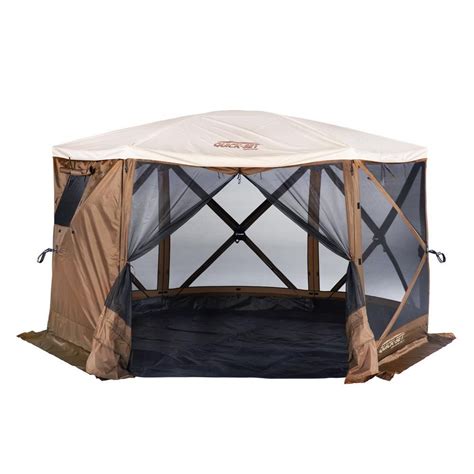 Clam Quickset Sky 6 Side Screen Roof Camper Screen Shelter With Floor