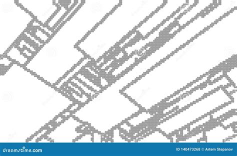 Geometric Abstract Background With Diagonal Rectangular Stripes Stock