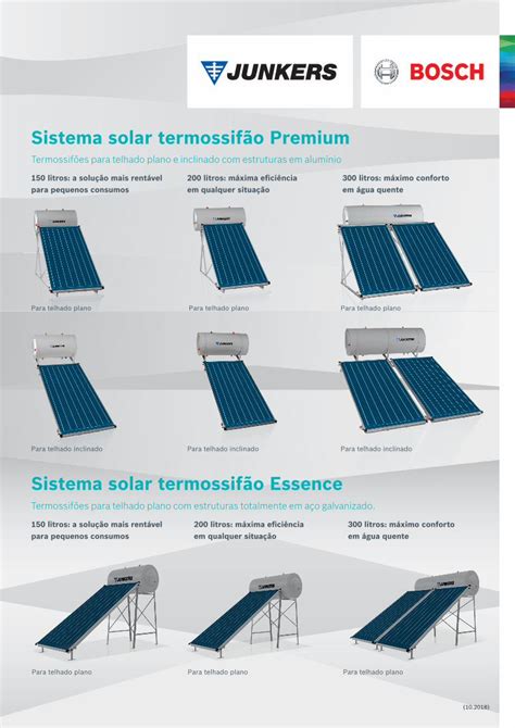 PDF Sistema solar termossifão Premium Tipo de sistema Circuito