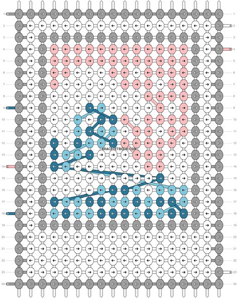 Alpha Pattern 48304 Variation 75122 Friendship Bracelet Patterns