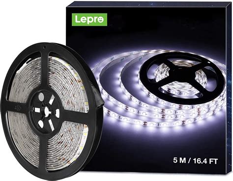 Lepro 5m Waterproof Led Strip Light Daylight White 6000k Ip65 1200lm