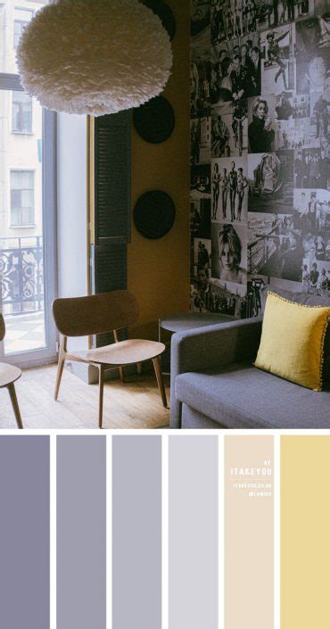 Grey And Pale Yellow Living Room Colour Palette Grey Living Room