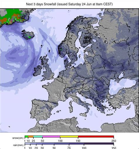 Precipitation maps Europe #weather. Rainfall Europe next 3 days.